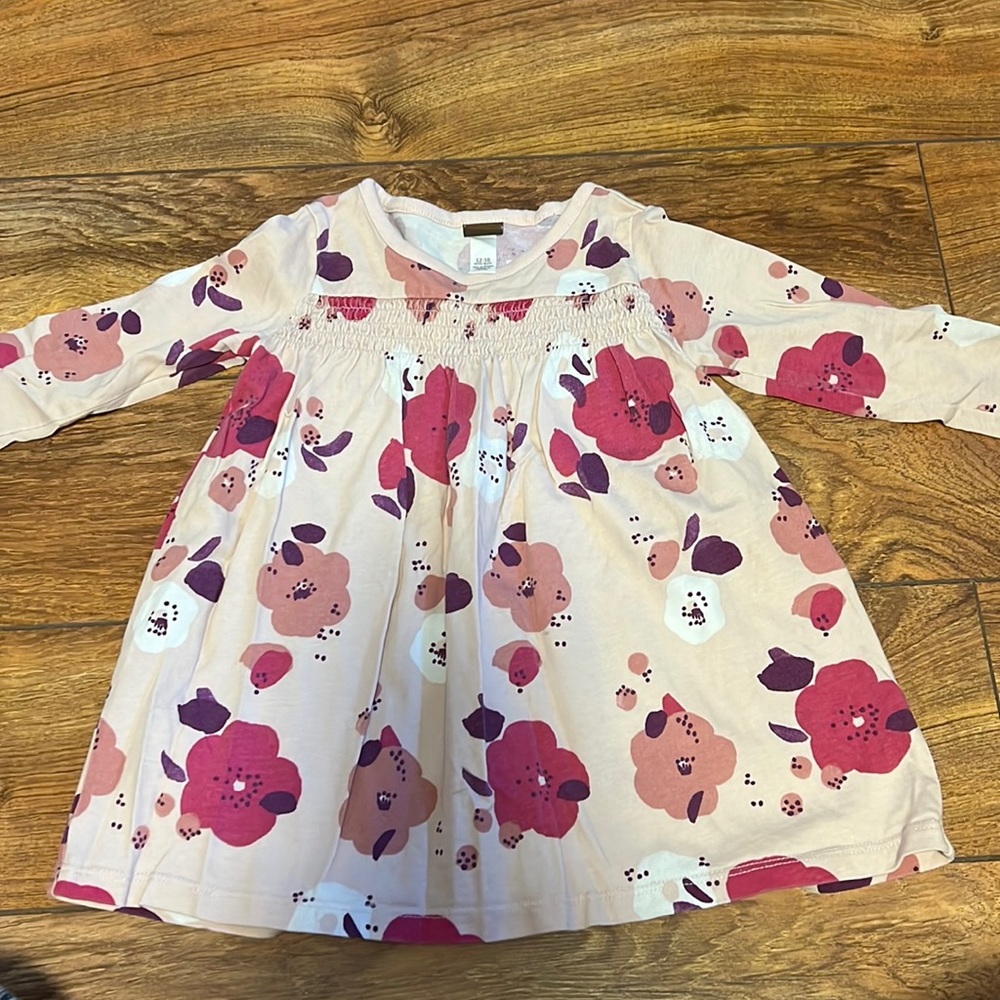EUC Tea Collection flowered dress 12-18M